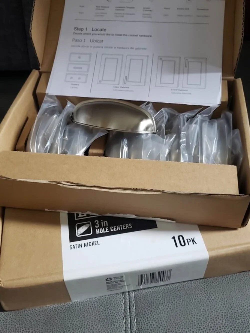 New 20 PACK SET Drawer Kitchen Cabinets Pull Cup Bin Hardware Pulls Handles Hand